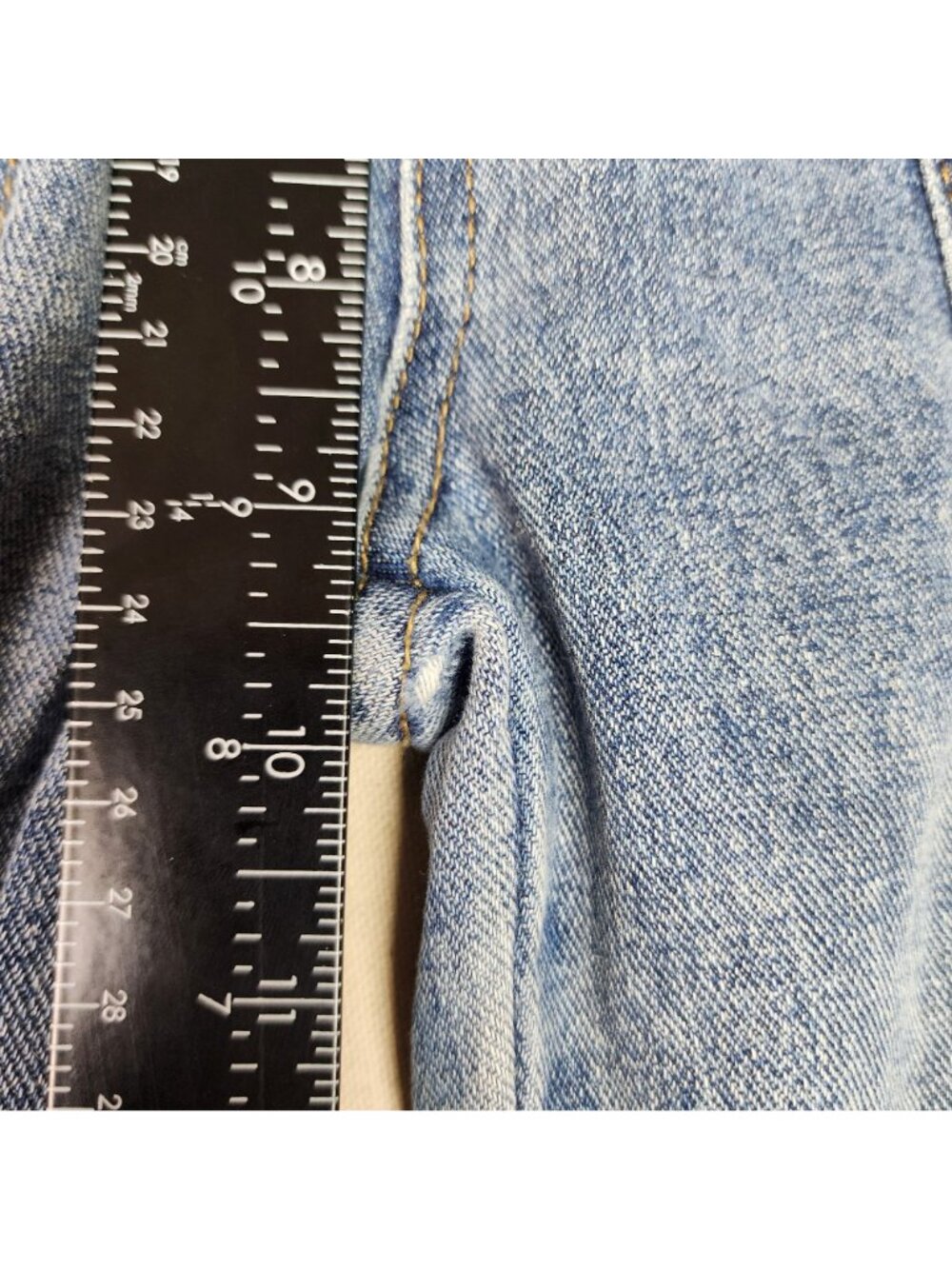 RSQ Girls Wide Leg Mid Rise Streetwear Skater Blue Cargo Jeans Sz 12 24/25 - Picture 10 of 12
